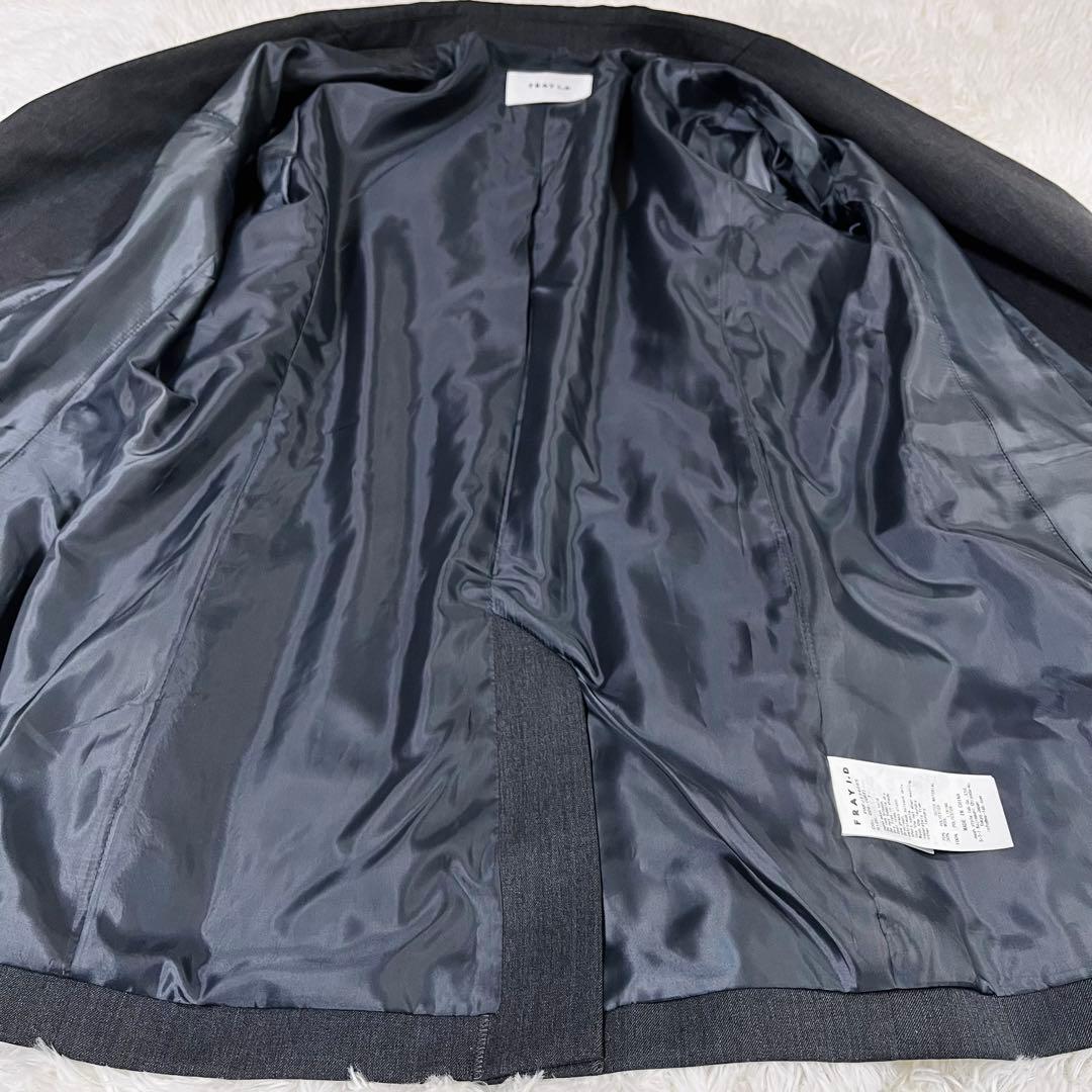 美品 23秋冬モデル FRAY I.D ダブルブレストピークドラペルジャケット1