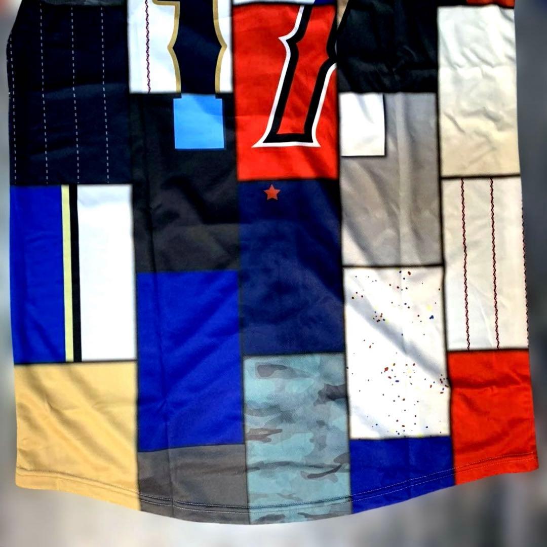 大谷翔平　プリントサイン付き歴代ミックスユニフォーム　50/50CLUB