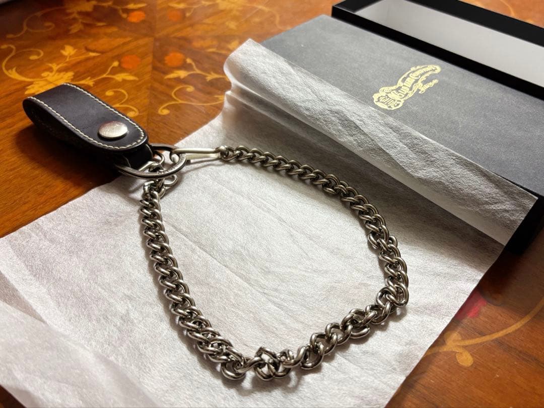 ⭐︎週末価格⭐︎ GLAD HAND ウォレットチェーン　本革レザー　刻印　箱付き