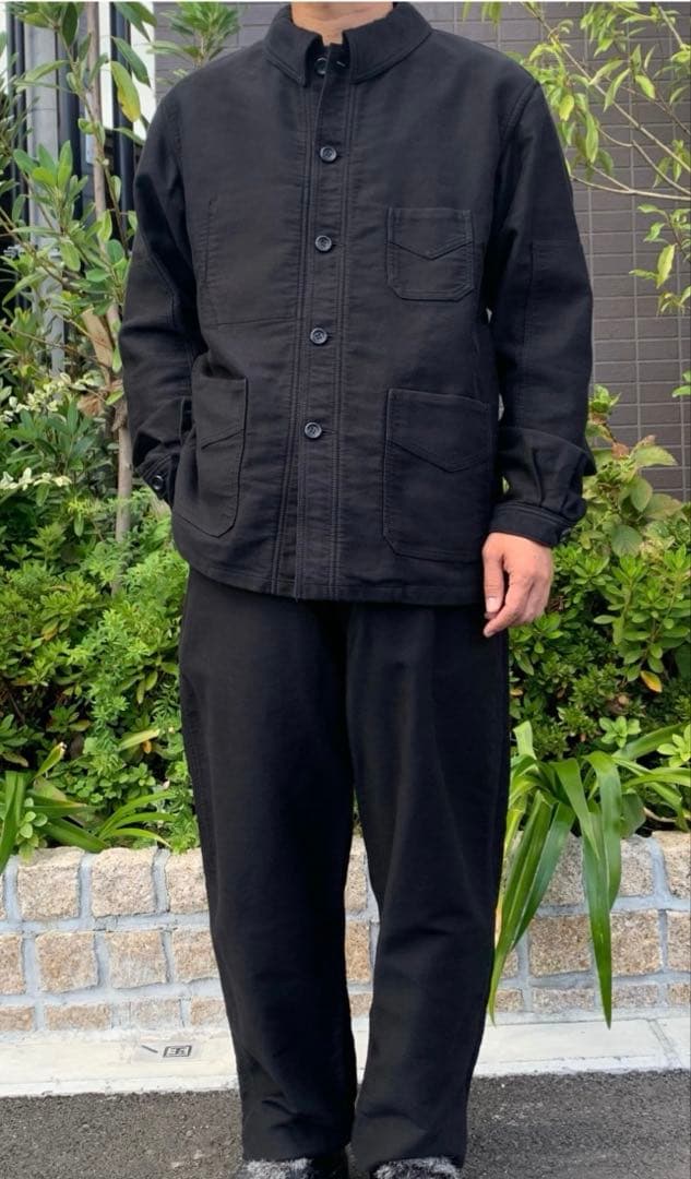 Auberge MC CHARBONブラックモールスキン　カバーオール