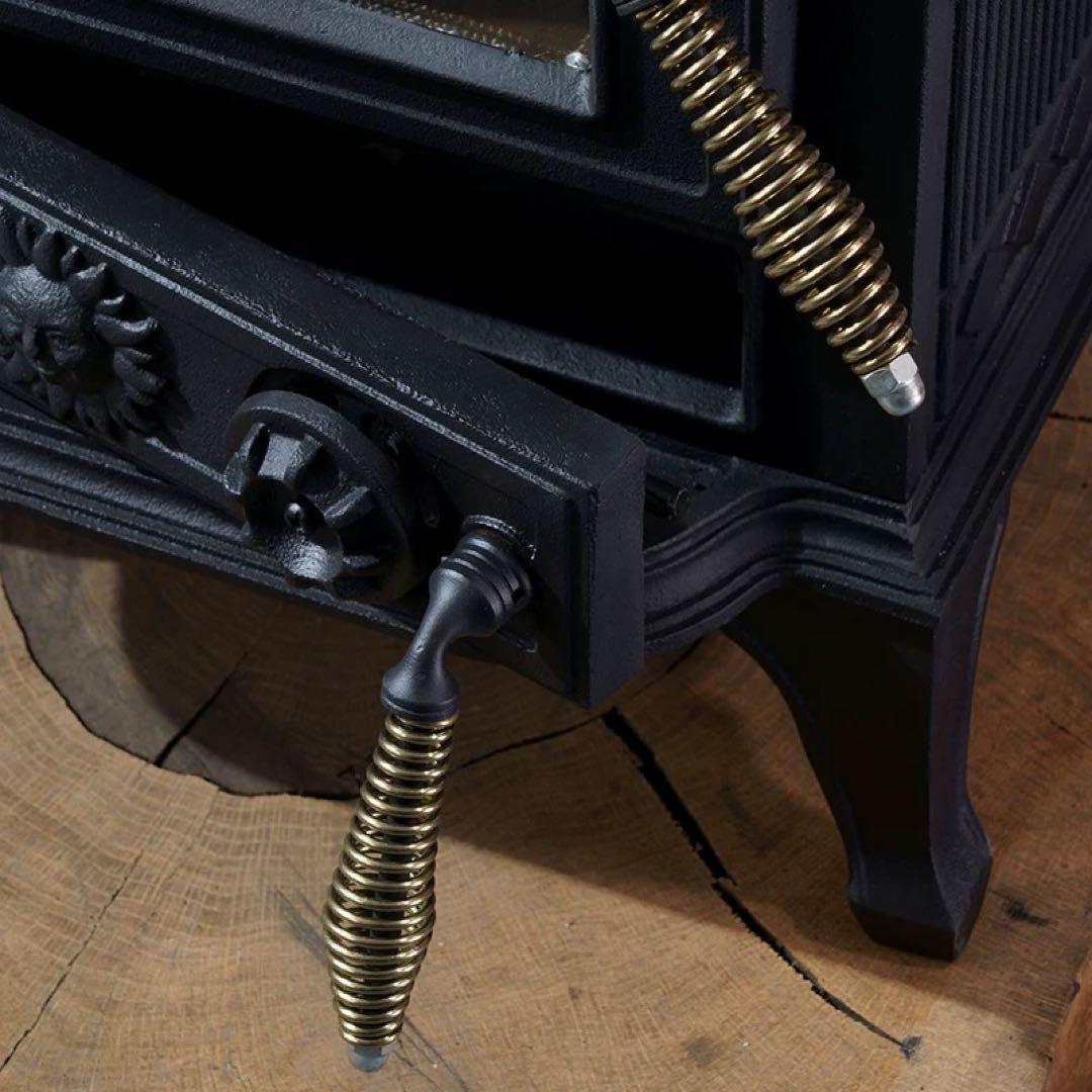 激安　薪ストーブ 鋳鉄 暖炉 ガラス窓 調理OK レトロ ヴィンテージ キャンプ