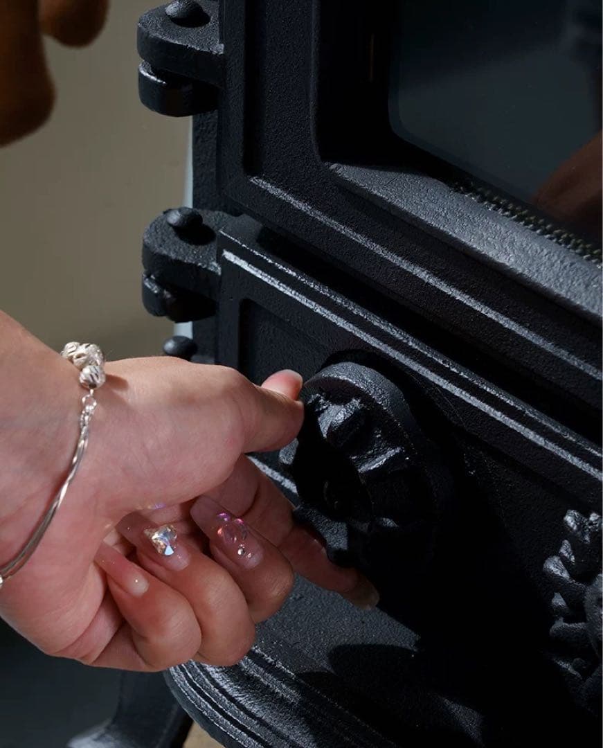 激安　薪ストーブ 鋳鉄 暖炉 ガラス窓 調理OK レトロ ヴィンテージ キャンプ