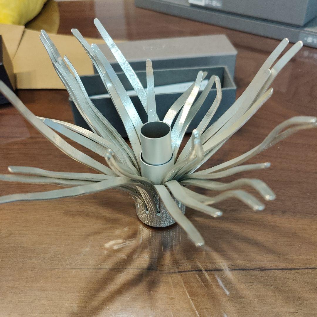 能作花器 NOUSAKU シルバー金属製モダン花瓶値下げ