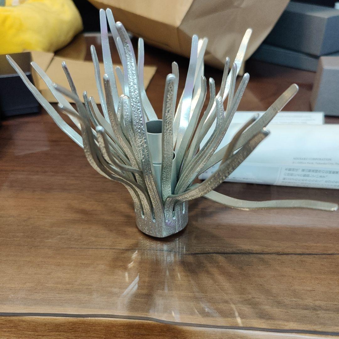 能作花器 NOUSAKU シルバー金属製モダン花瓶値下げ