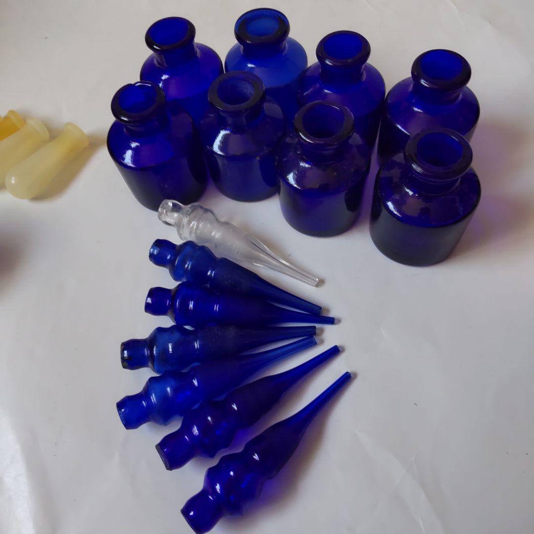 myaon66ボトルディギングインク瓶ガラス製小瓶8スポイト軸7蓋付瓶2個