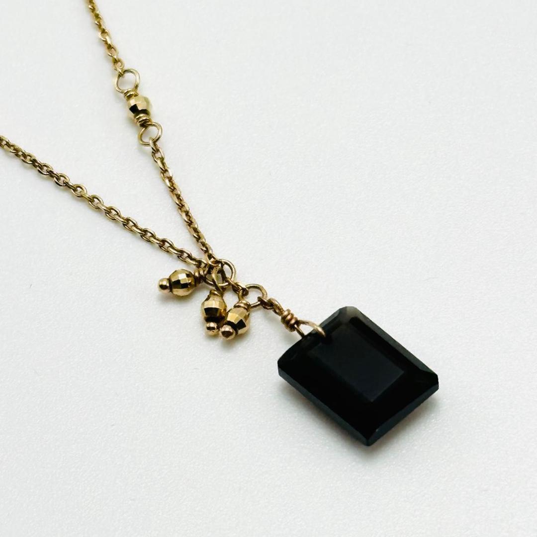 agete アガット　k10 スモーキークォーツ　ペンダント　ネックレス