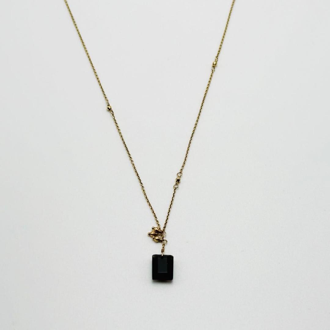 agete アガット　k10 スモーキークォーツ　ペンダント　ネックレス