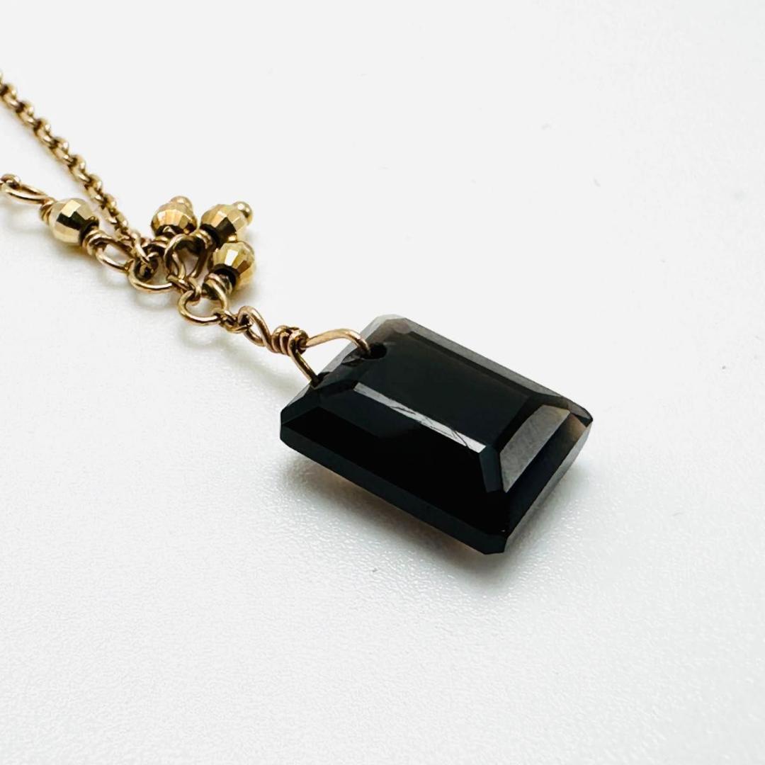 agete アガット　k10 スモーキークォーツ　ペンダント　ネックレス