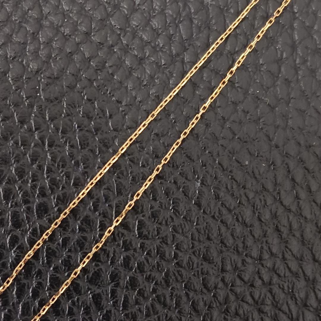 (C012705) K18 YG ネックレス アズキ 小豆 あずきチェーン