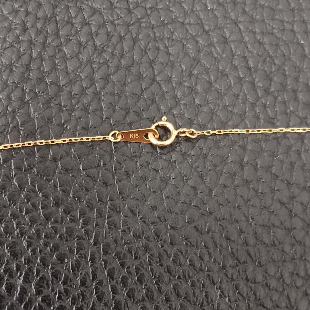 (C012705) K18 YG ネックレス アズキ 小豆 あずきチェーン