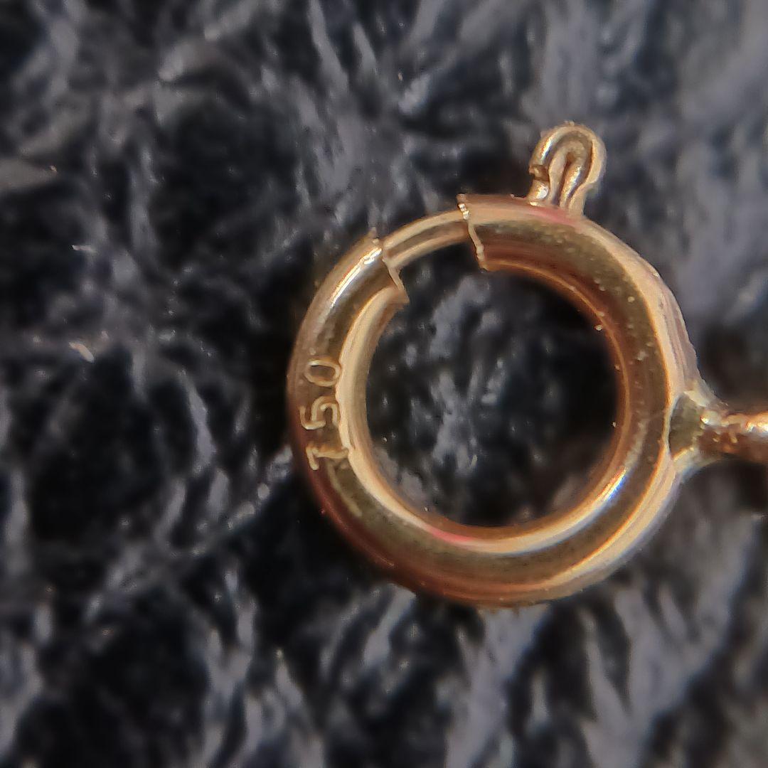 (C012705) K18 YG ネックレス アズキ 小豆 あずきチェーン