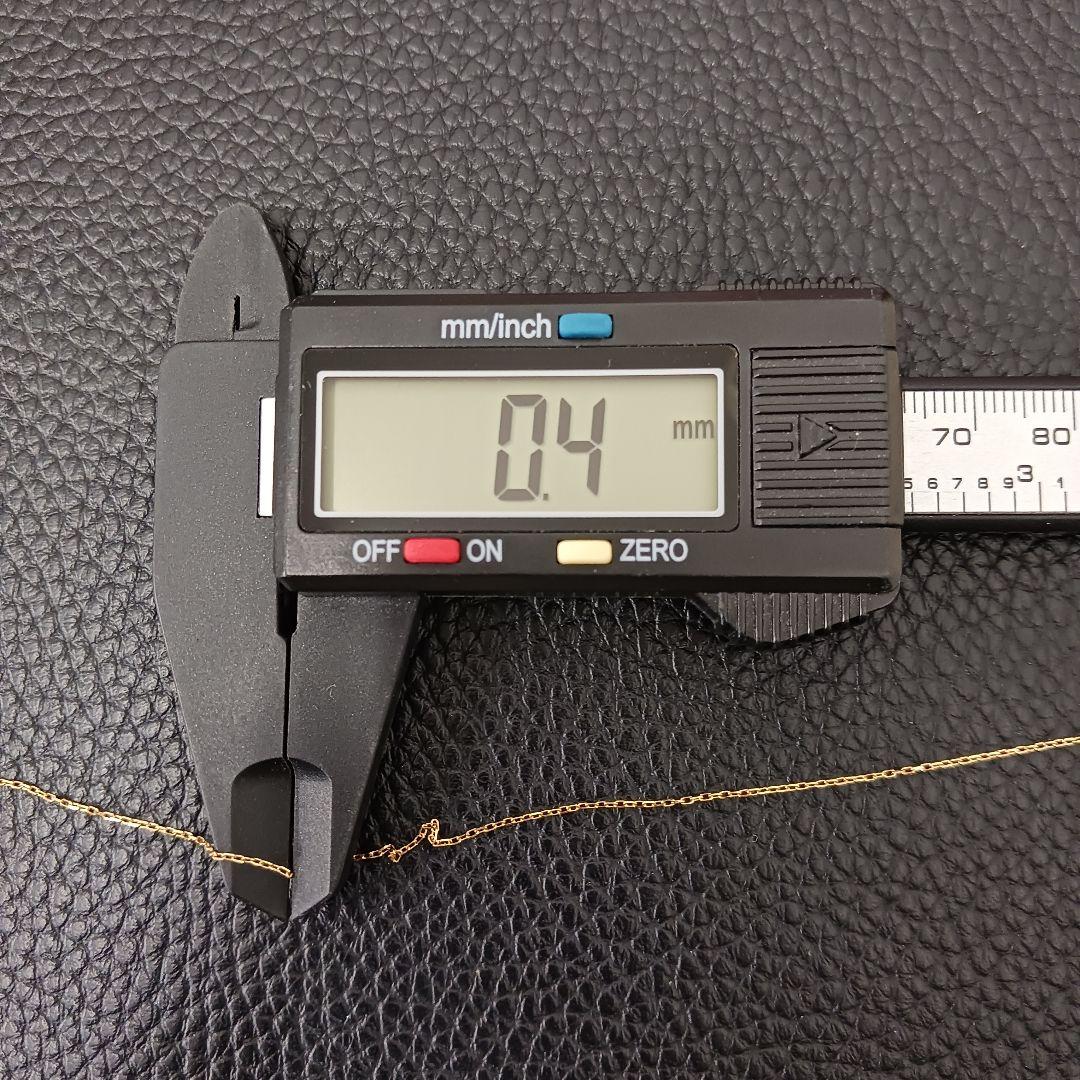 (C012705) K18 YG ネックレス アズキ 小豆 あずきチェーン