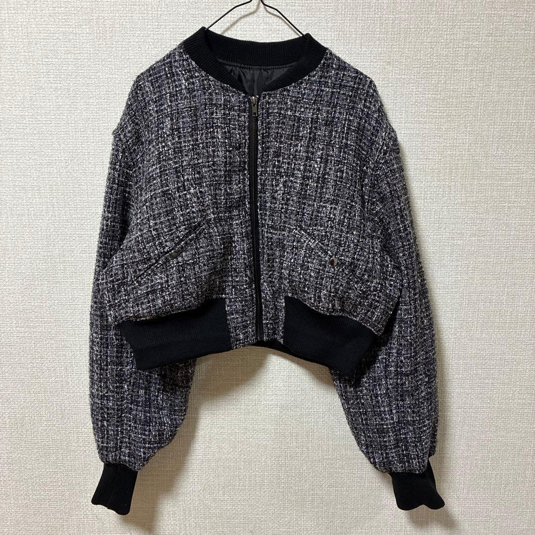 DIANTE クラシックツイードブルゾン