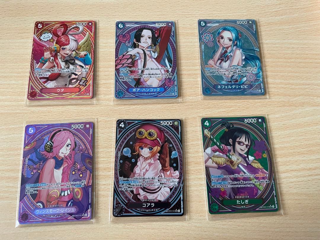 ワンピースカード　ヒロインズ　ハンコック　ウタ　ビビ　おまけ