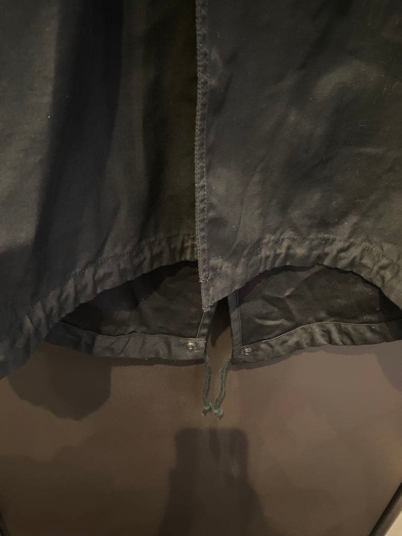 モンキータイム　ファー付き黒モッズコート