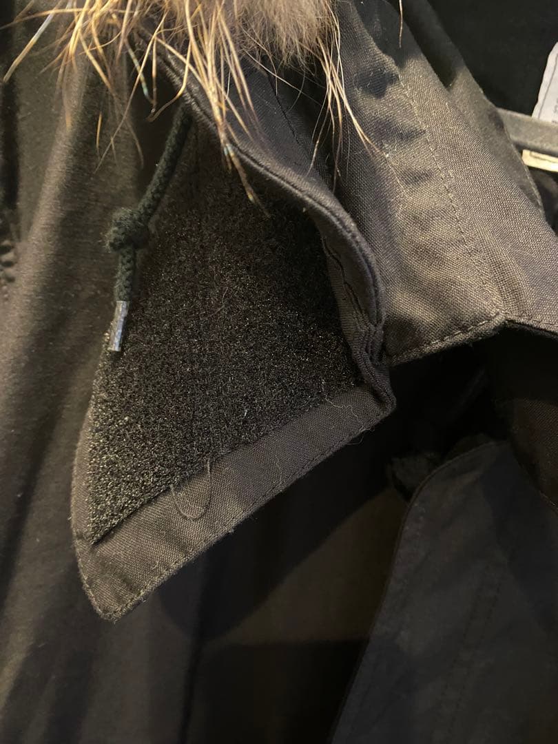 モンキータイム　ファー付き黒モッズコート