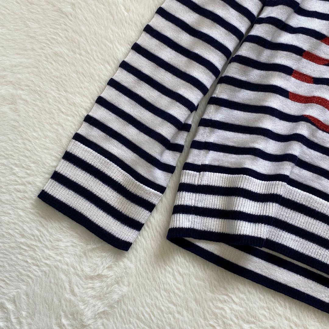 LOEWE ニット セーター ボーダー マリノ アナグラム シャドウロゴ