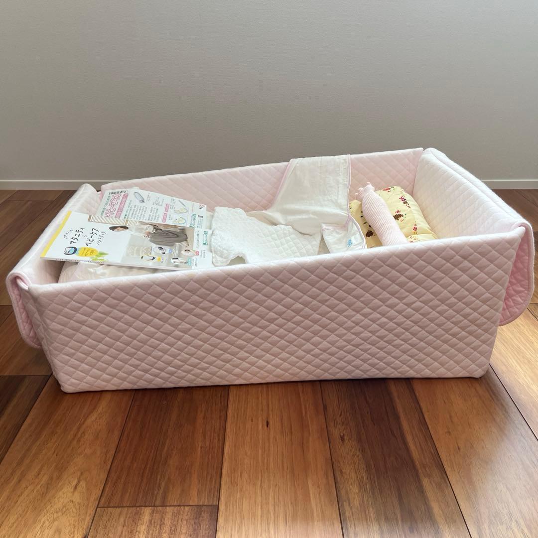 天使の寝床　ピンク　ベビーベッド　青葉
