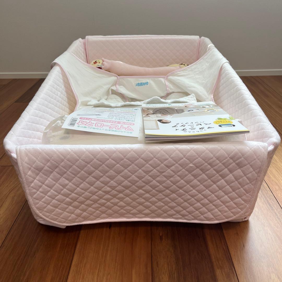天使の寝床　ピンク　ベビーベッド　青葉