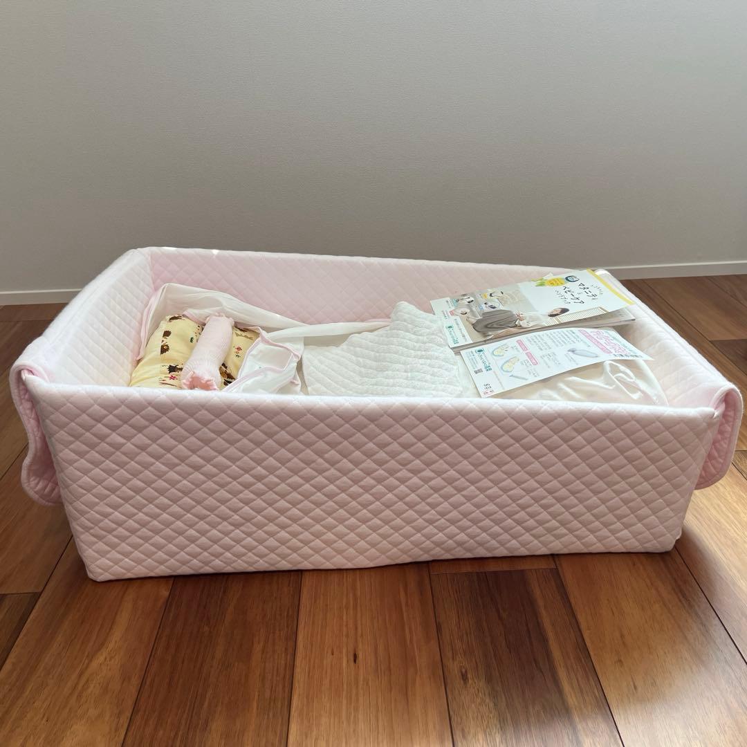 天使の寝床　ピンク　ベビーベッド　青葉