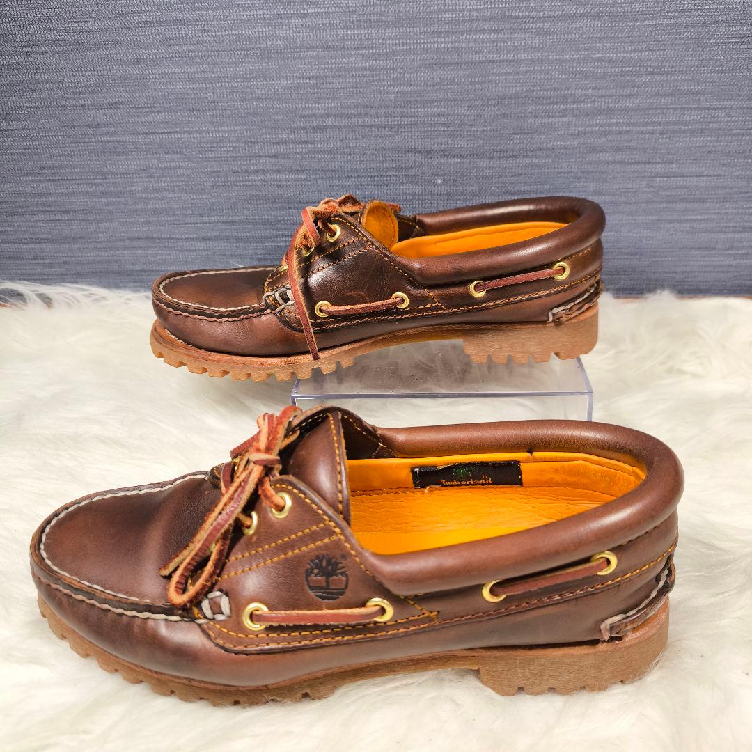 【Timberland】スリーアイクラシックラグ 24 デッキシューズ モカシン