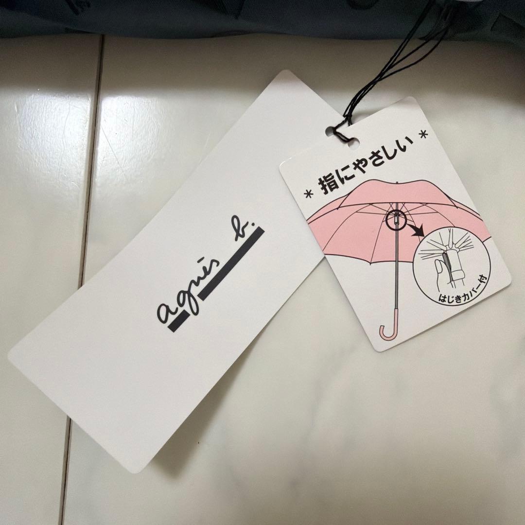 【新品未使用】agnes b. アニエスべー 長傘 雨傘 ハート柄 ブラック