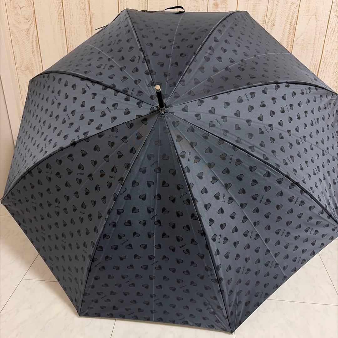 【新品未使用】agnes b. アニエスべー 長傘 雨傘 ハート柄 ブラック