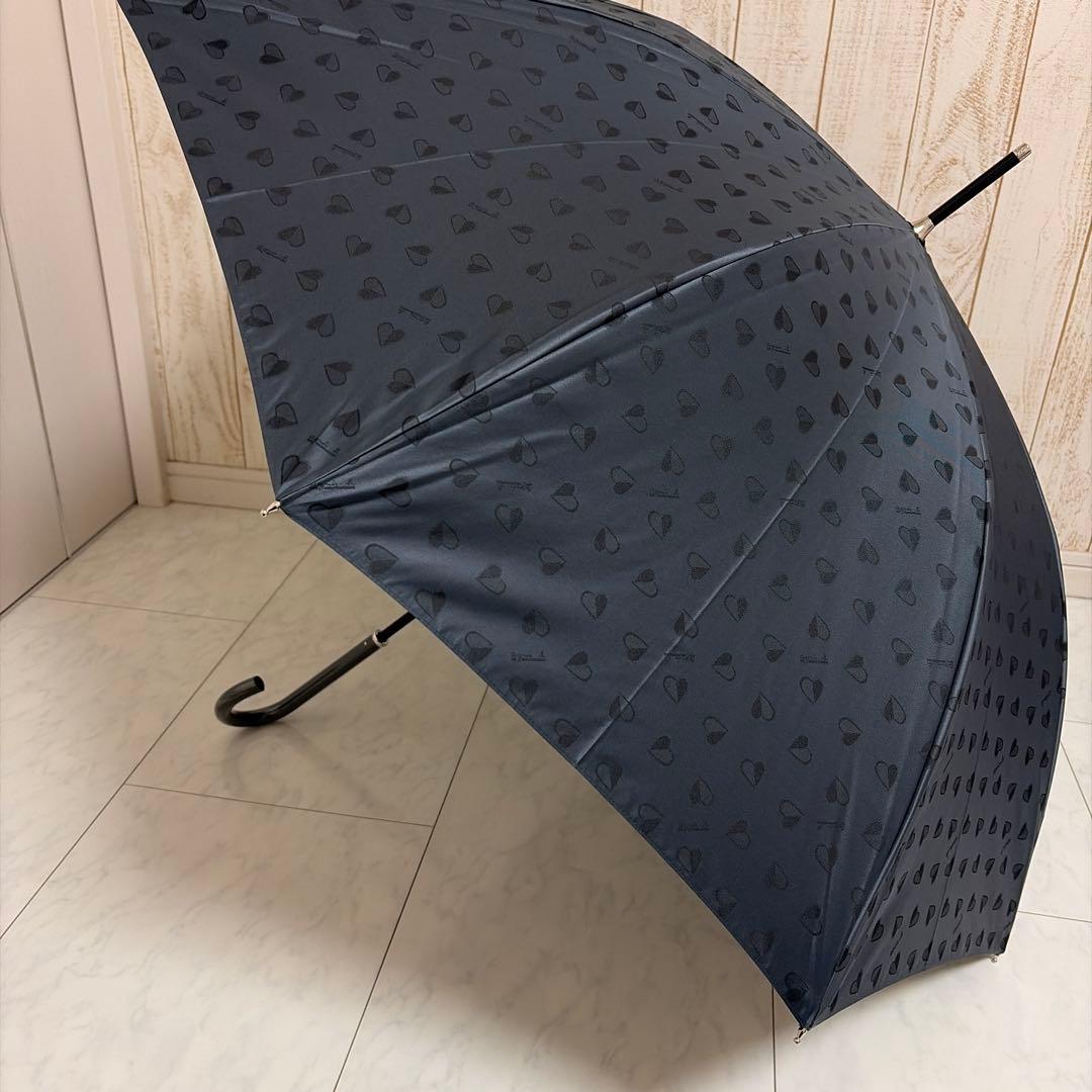 【新品未使用】agnes b. アニエスべー 長傘 雨傘 ハート柄 ブラック