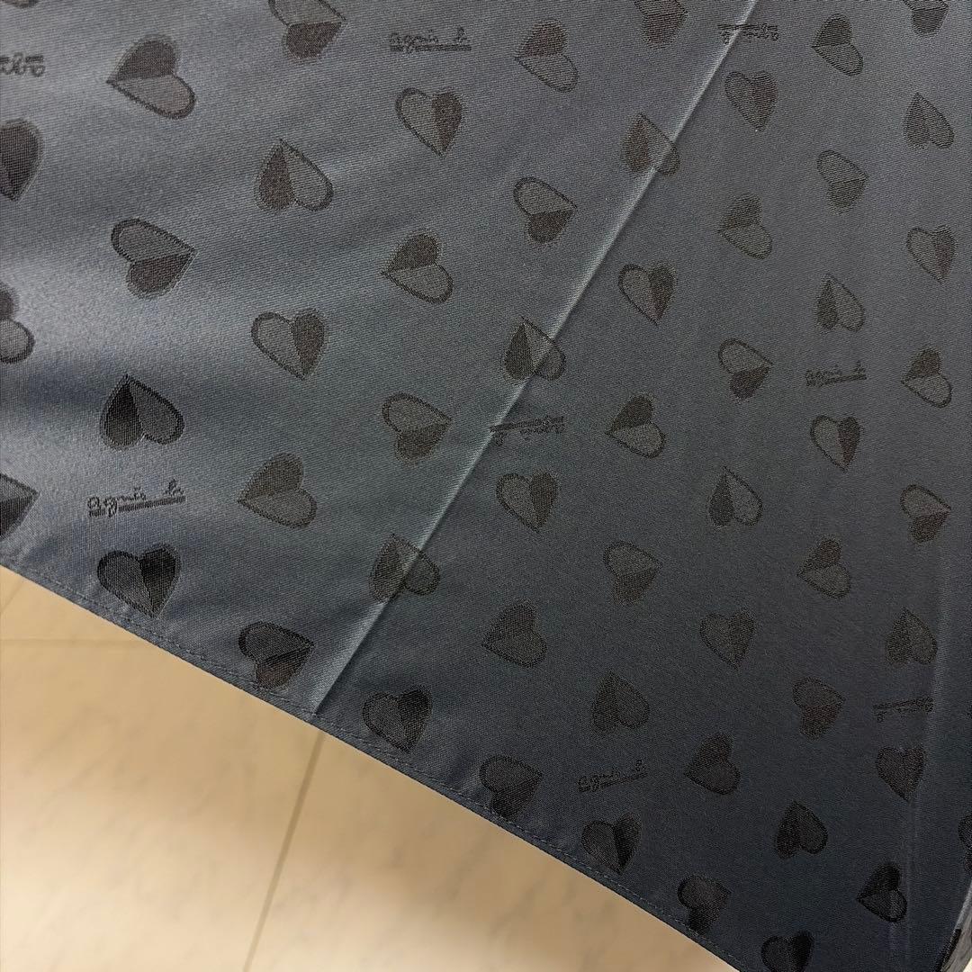 【新品未使用】agnes b. アニエスべー 長傘 雨傘 ハート柄 ブラック