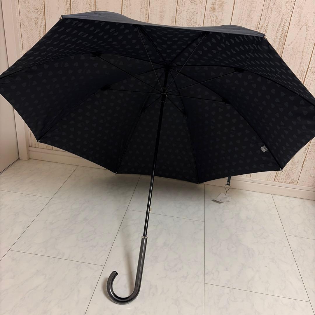 【新品未使用】agnes b. アニエスべー 長傘 雨傘 ハート柄 ブラック