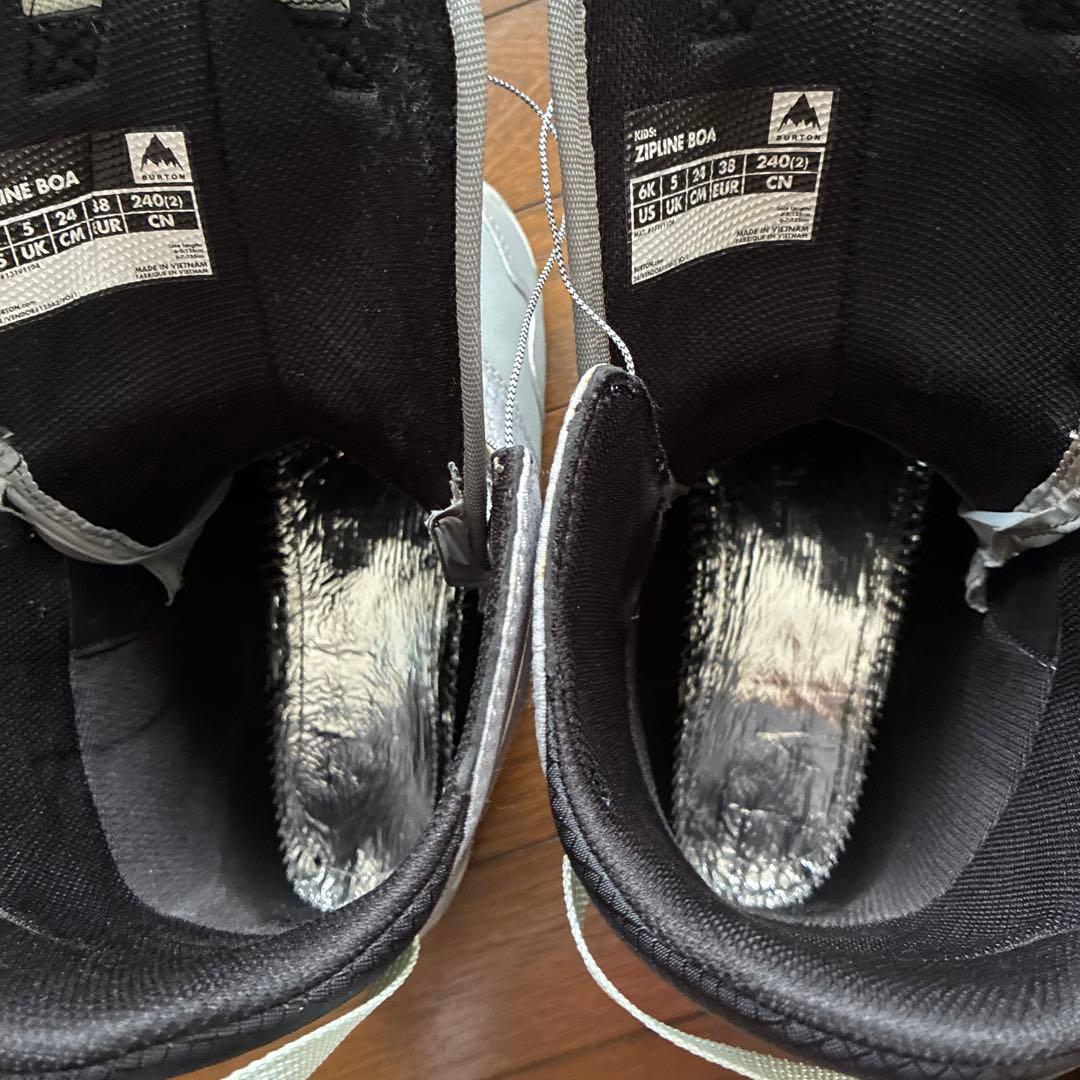 burton ZIPLINE 子ども用　スノーボードブーツ グレー