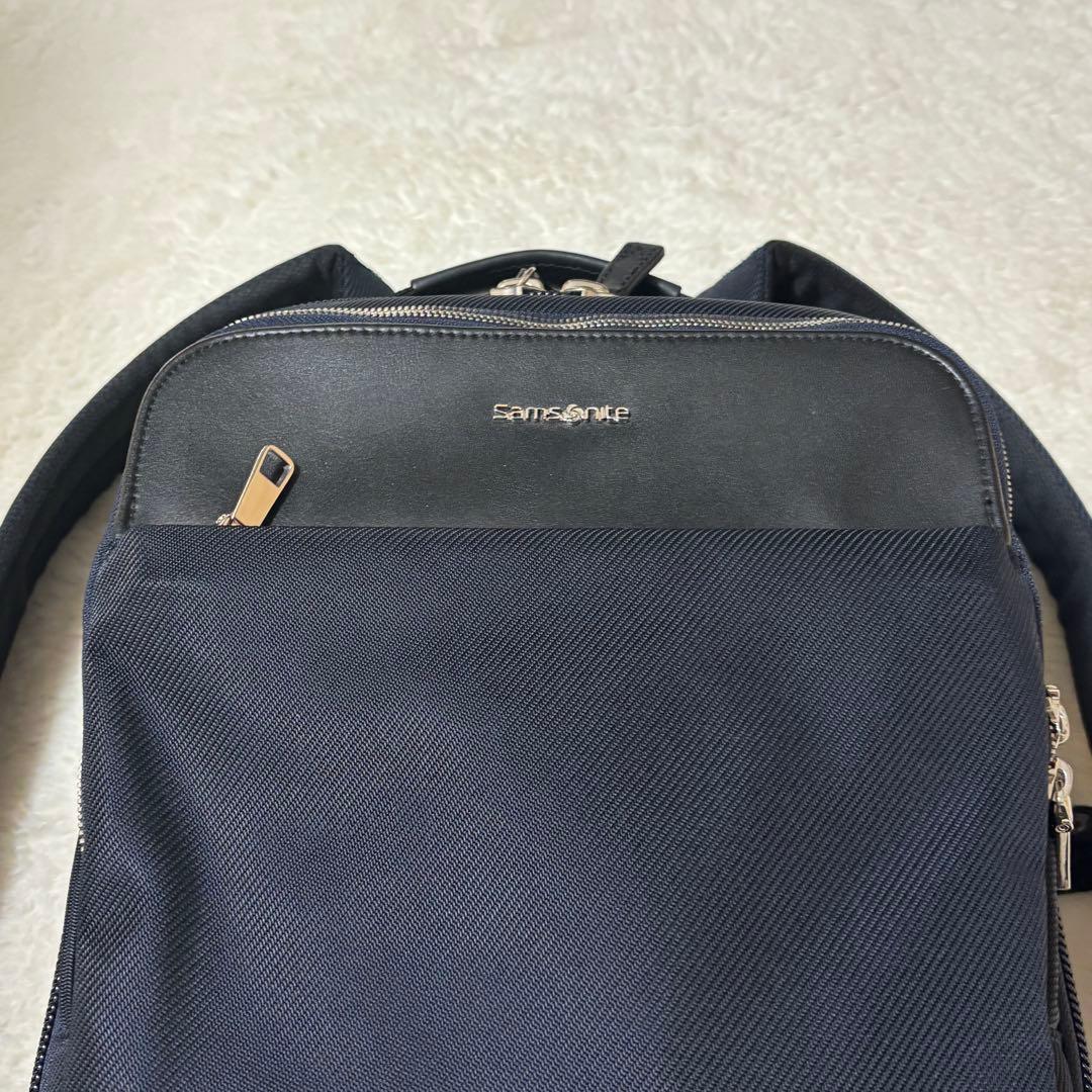 めいこも サムソナイト ビジネスリュック ネイビーPC収納可 通勤用