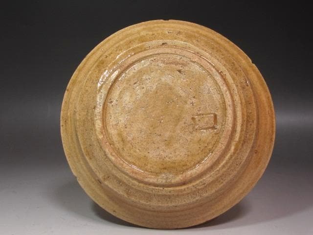 【北キツネ】☆　北大路魯山人　黄瀬戸鉢　☆y606