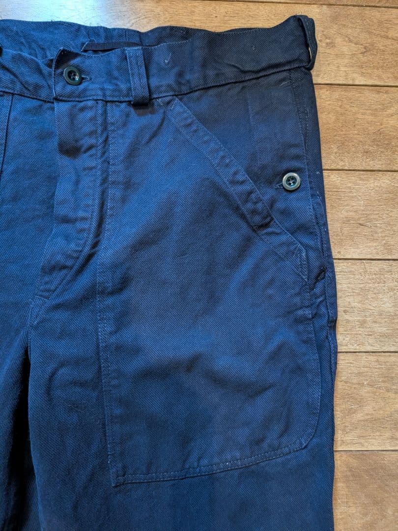 即完売品 WAIPER 実物 スイス軍 後期 デニムワークパンツ NAVY染め