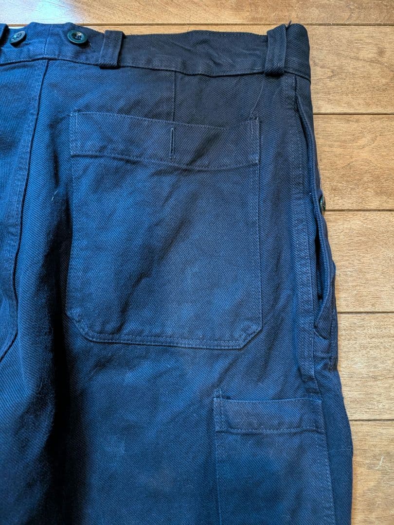 即完売品 WAIPER 実物 スイス軍 後期 デニムワークパンツ NAVY染め