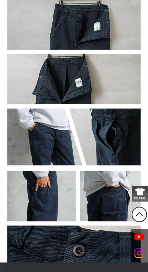 即完売品 WAIPER 実物 スイス軍 後期 デニムワークパンツ NAVY染め