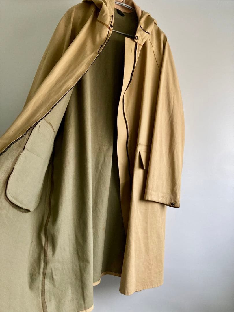 50s US Vintage Rubber Hooded Coat \"一枚袖\"
