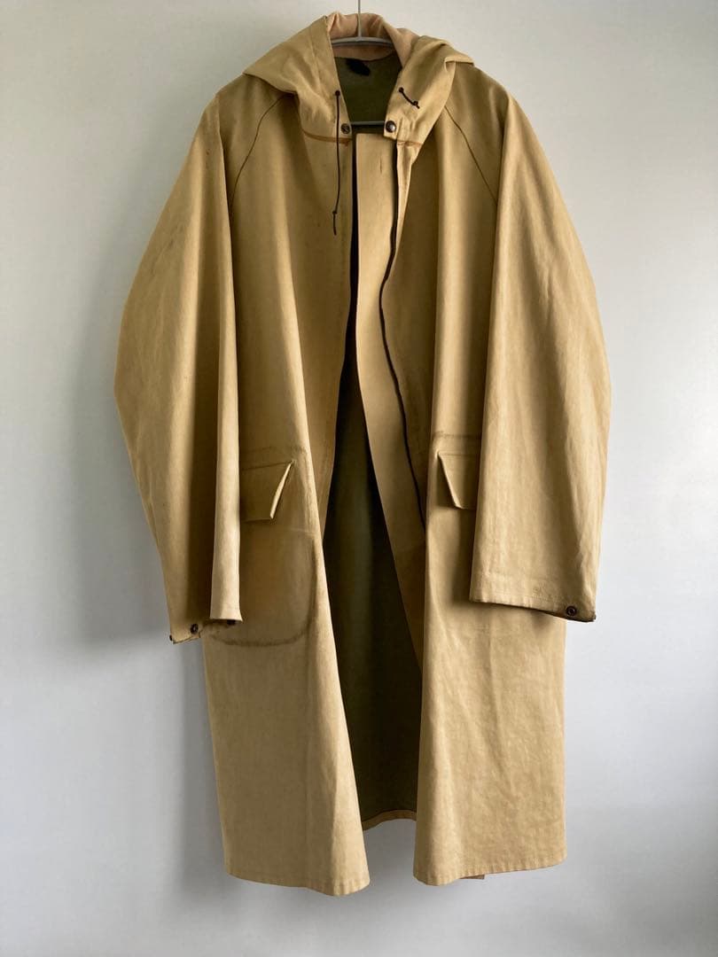 50s US Vintage Rubber Hooded Coat \"一枚袖\"