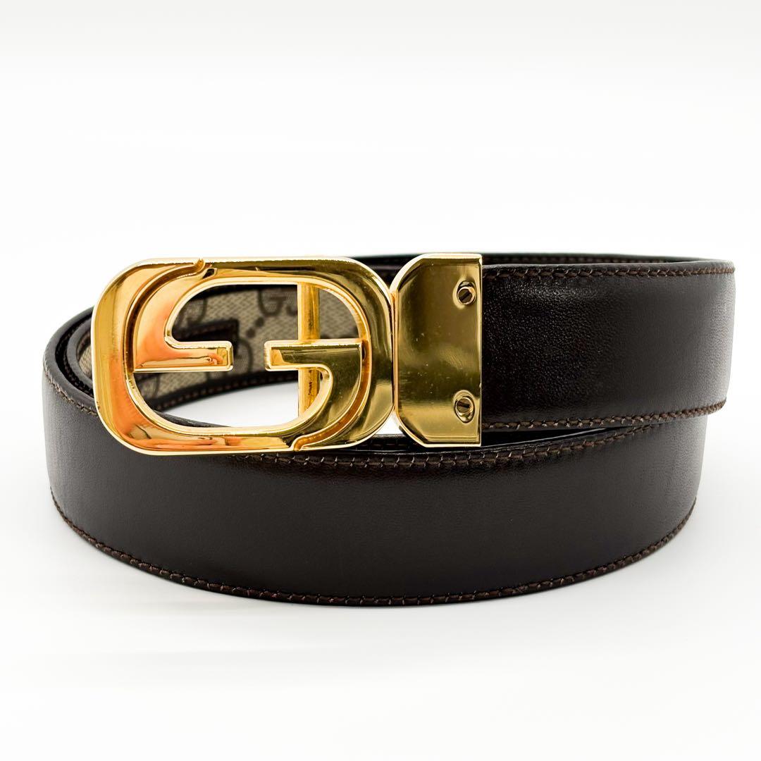 ♡美品♡ GUCCI GG柄 インターロッキング リバーシブルベルト