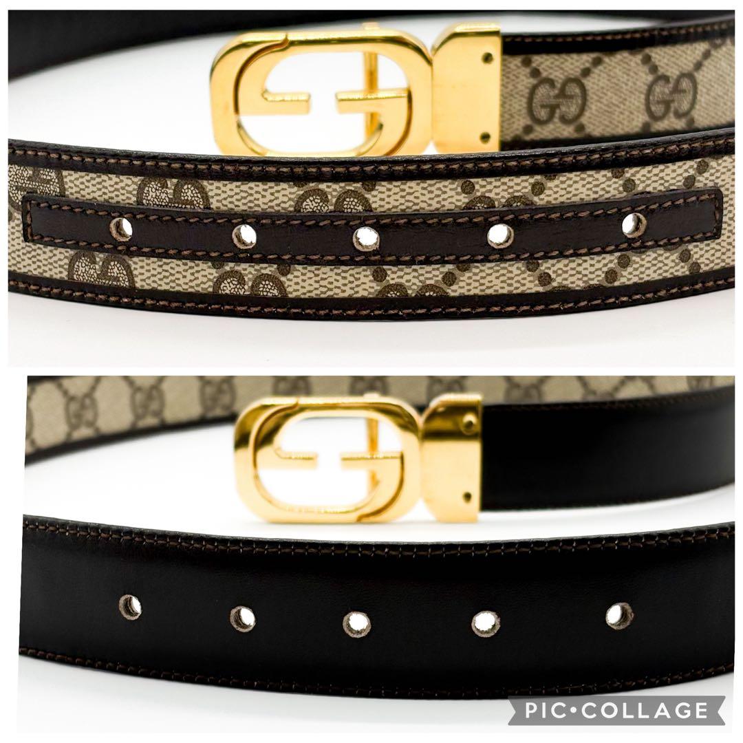 ♡美品♡ GUCCI GG柄 インターロッキング リバーシブルベルト