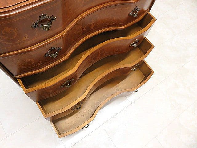 n*h様 美品 イタリア製 象嵌クラシック5ドロアーチェスト　サイドチェスト/ロ