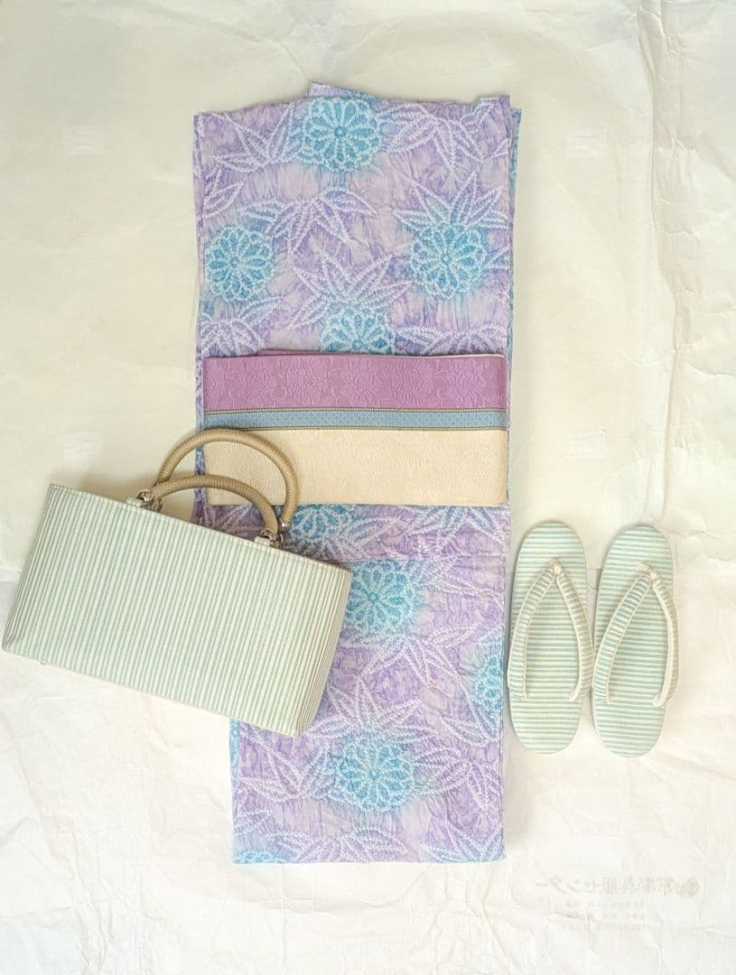 有松絞り 女性浴衣 手縫い お誂え 2-⑧