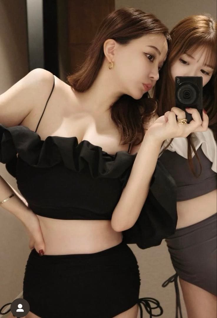 THE TOE ERIE FRILLS SWIMWEAR Sサイズ/ブラック水着