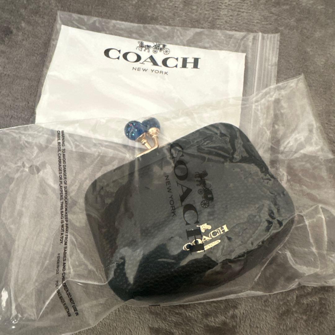 【極美品】COACH ブラック レザー がま口