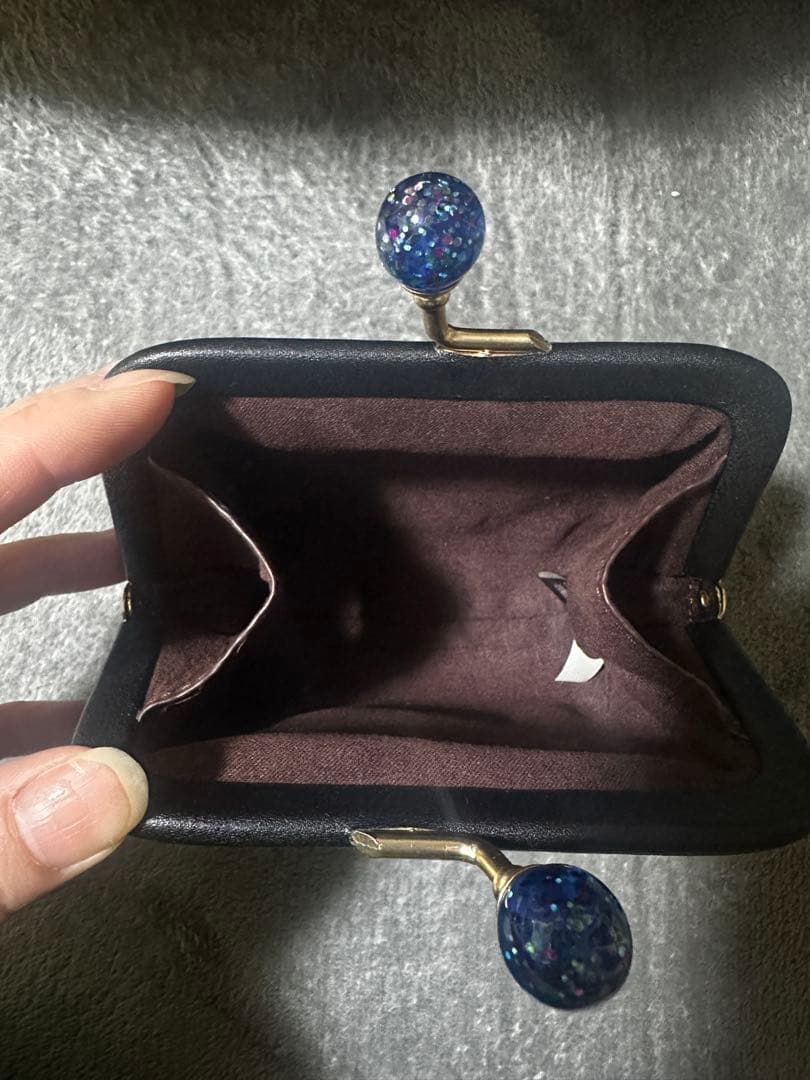 【極美品】COACH ブラック レザー がま口