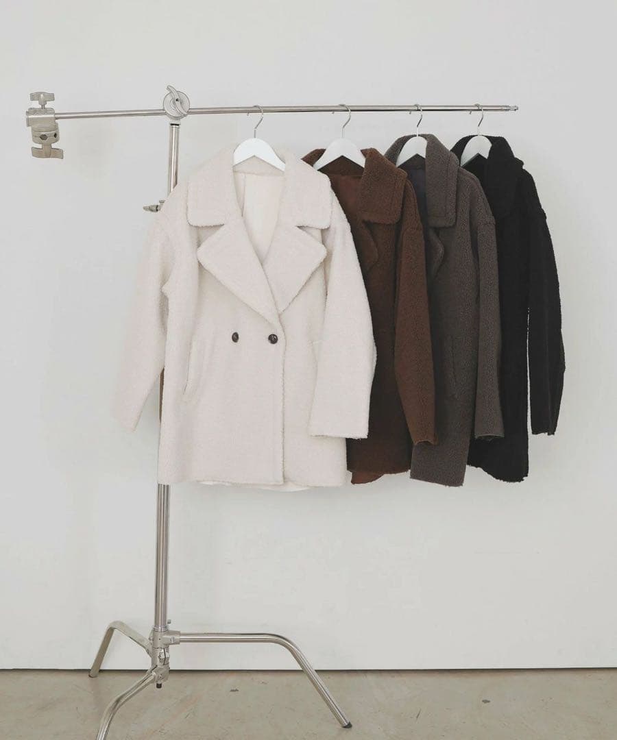 【新品タグ付き】lian テーラードボアミドルコート