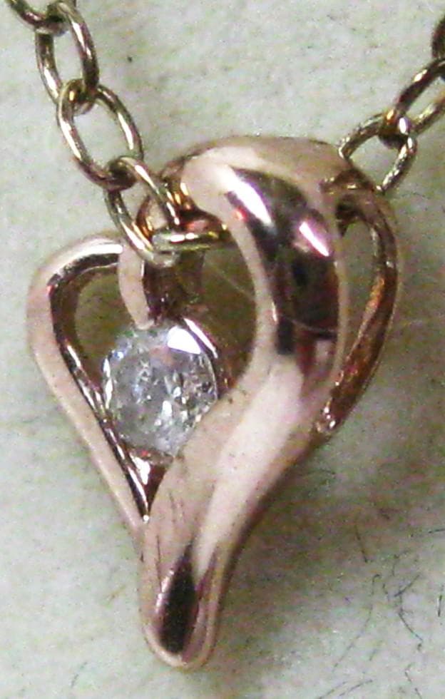 y*u様 K10 10金 イエローゴールド ペンダント ダイヤ 0.1ct 1ヶ