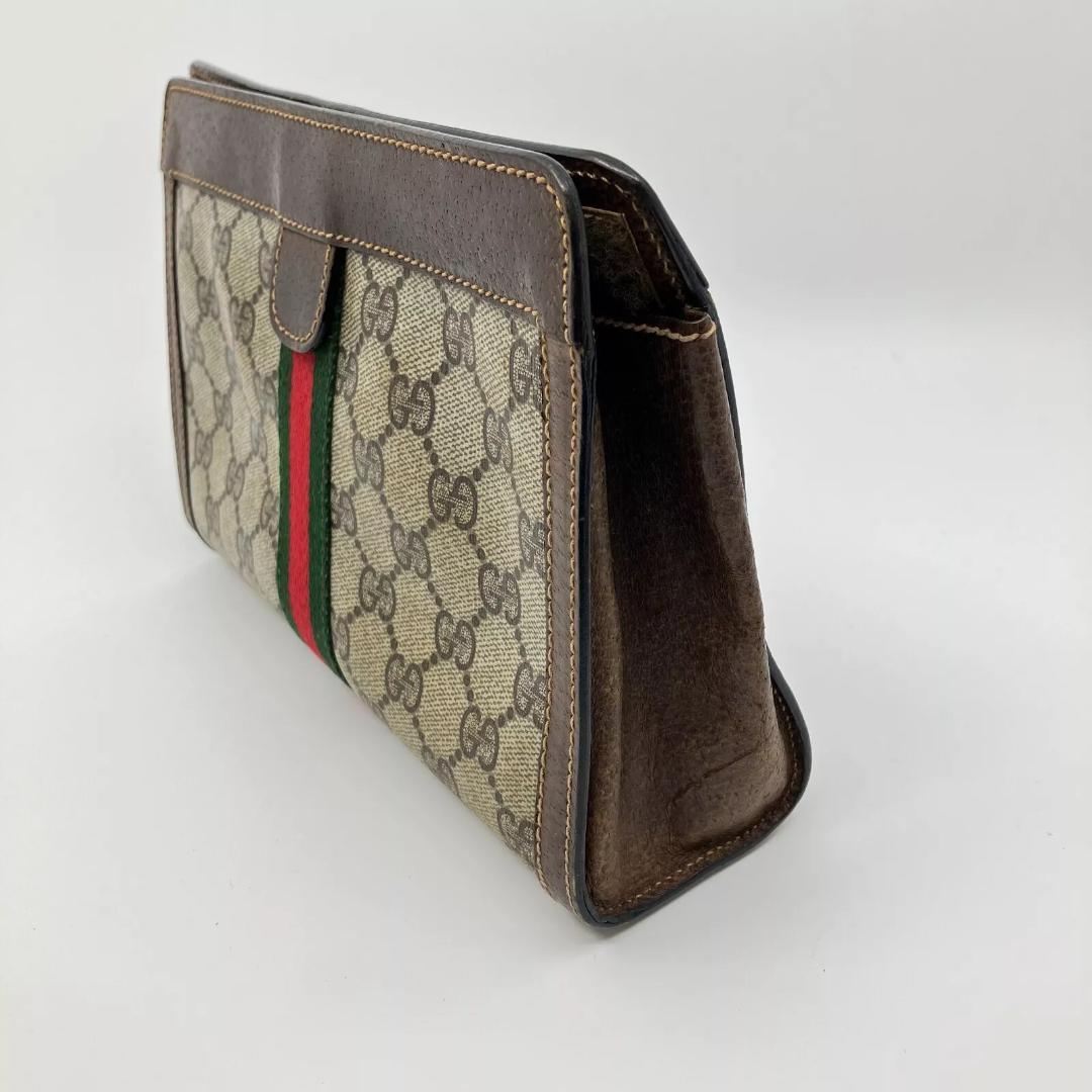 オールドグッチ Old Gucci GG ミニ クラッチ バッグ シェリーライン