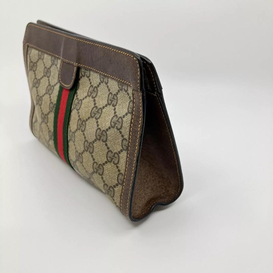 オールドグッチ Old Gucci GG ミニ クラッチ バッグ シェリーライン
