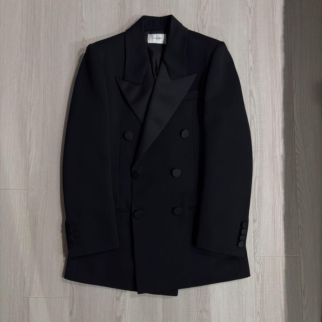 24SS SAINT LAURENT スモーキングダブルジャケット